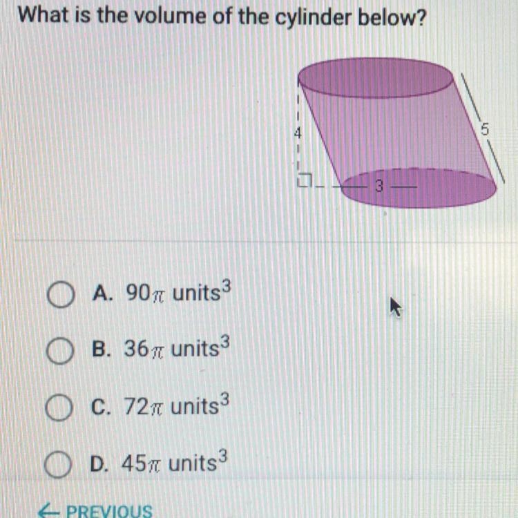 What is the volume of the cylinder below?-example-1