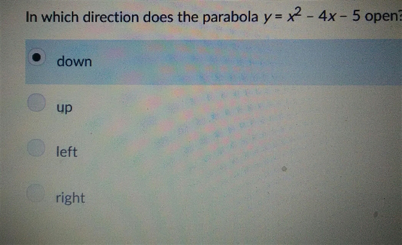 In which direction does the parabola opens up?-example-1