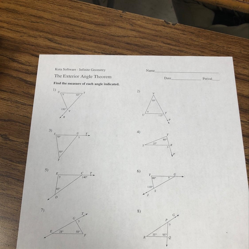 One through eight, i really need help, it's geometry-example-1