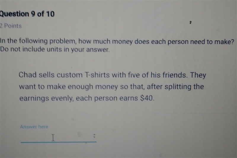 Chad sells custom T-shirts with five of his friends. They want to make enough money-example-1