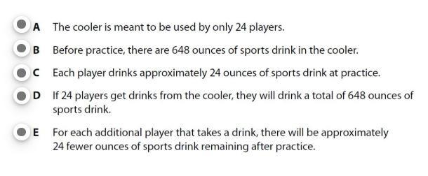 The number of sports drinks in a cooler during practice is modeled by the equation-example-1