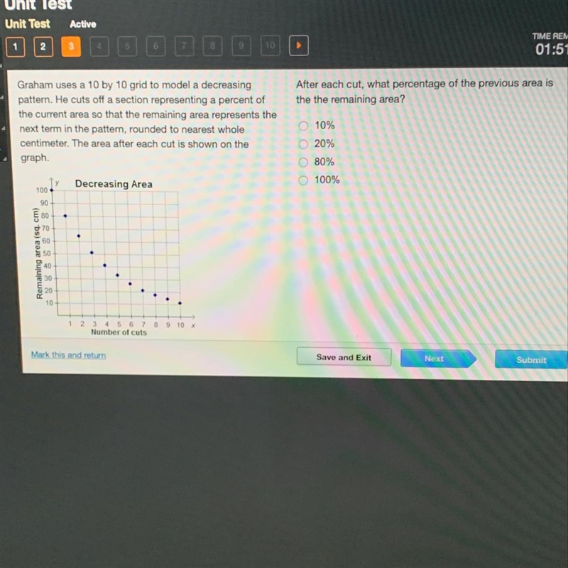 What percentage of the previous area is the remaining area-example-1