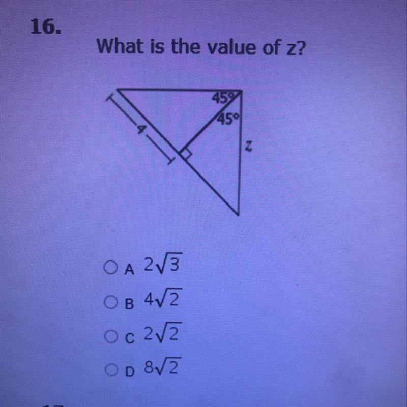 What is the value of z? Thanks.-example-1