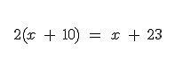 Solve for x. A. 23 B. 13 C. -7 D. 3-example-1