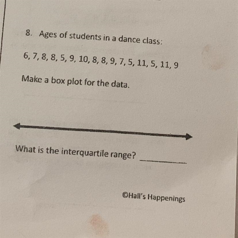 Ages of students in a dance class Make a box plot for the data.-example-1