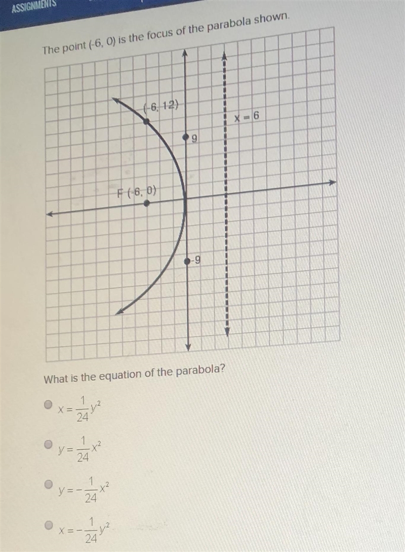 What is the equation of the parabola?-example-1