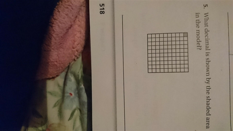 What decimal is shown by the shaded area in the model​-example-1