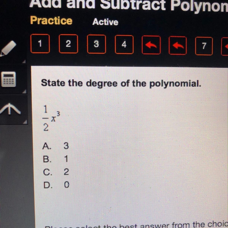 State the degree of the polynomial.-example-1