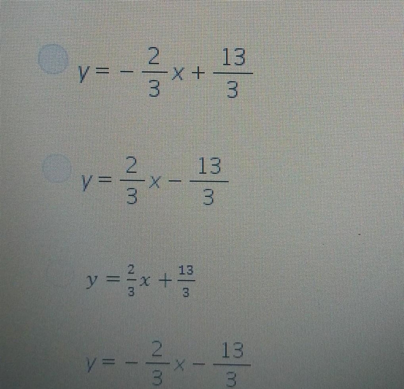 Question 101 points) Which equation in slope-intercept form represents the line that-example-1