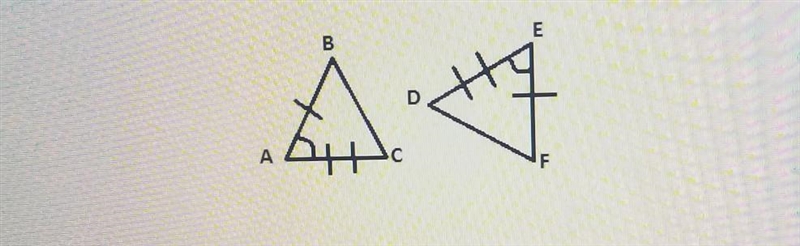 What criteria can you use to show these two triangles are congruent? A.HL B.SSA C-example-1