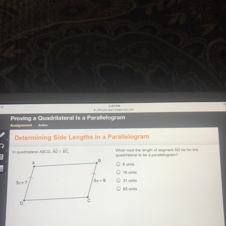 What must the length of segment AD be ?-example-1