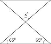 Find the measure of angle x in the figure below: (1 point)-example-1