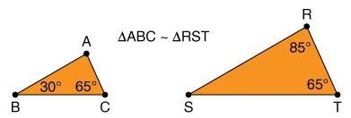 What is the measure of ∠S? 30° 65° 85° 95°-example-1