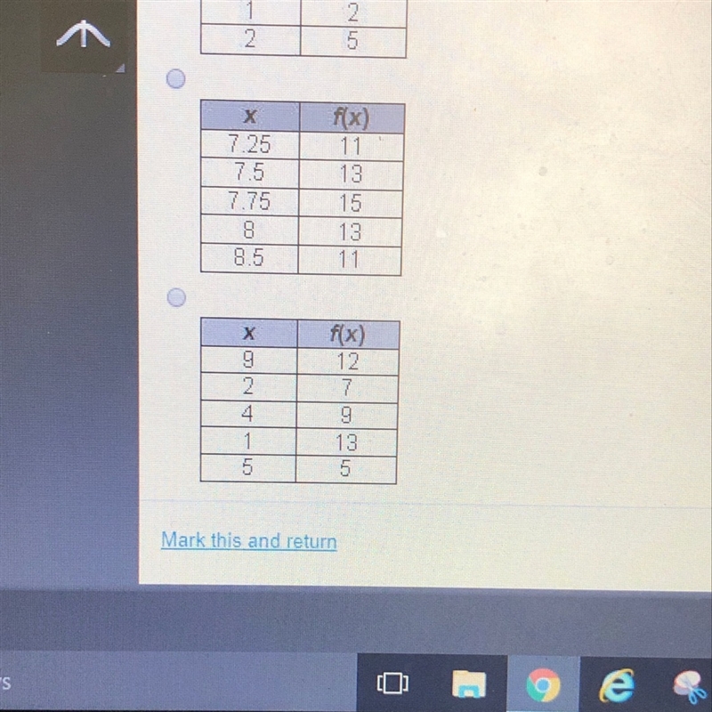 Which relation below represents a one to one function-example-1