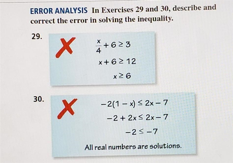 This question confuses me, I need to correct the error. I just need number 30.​-example-1