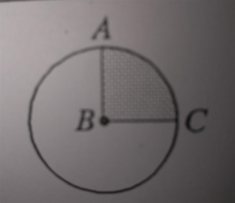 the length of a diameter of the circle shown is 8.If angle ABC is a right angle,what-example-1