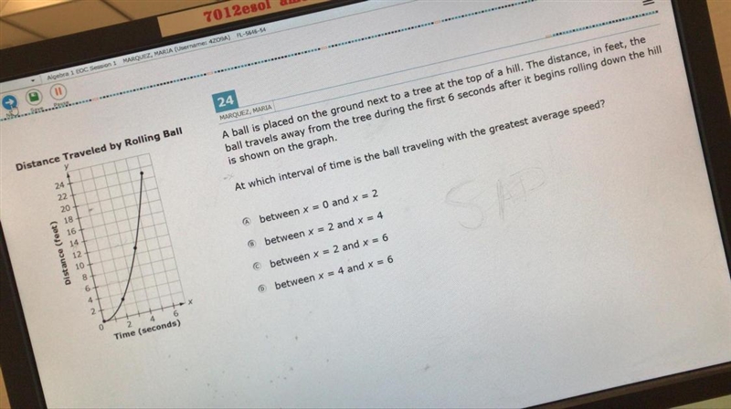 A ball is placed on the ground next to a tree at the top of a hill. I need help please-example-1