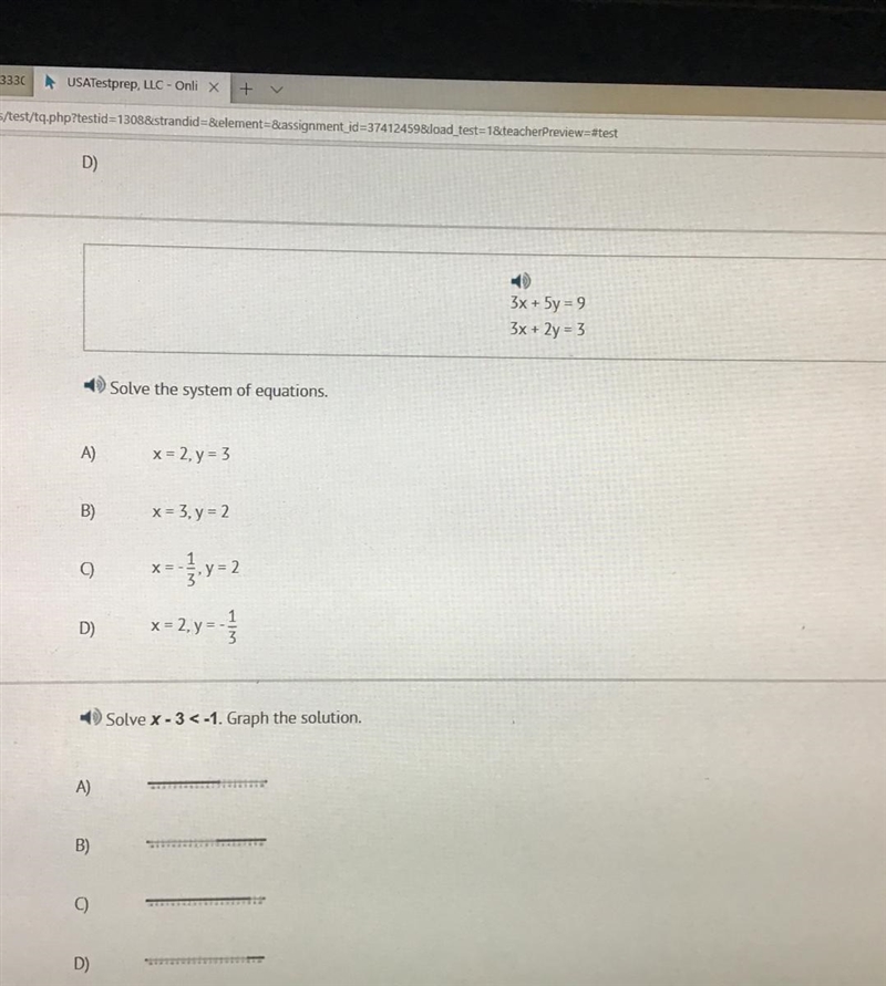 Solve the system of equations Need help quick-example-1