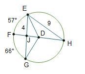 In circle D, ∠EDH ≅ ∠EDG. What is the length of JG? 4 units 5 units 6 units 9 units-example-1