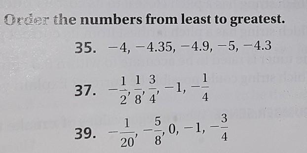 Order from least to greatest. help me ASAP. please, please, PLEASEEEE​-example-1