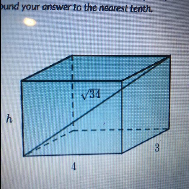 What is the height, h, of the rectangular prism shown below? Round your answer to-example-1