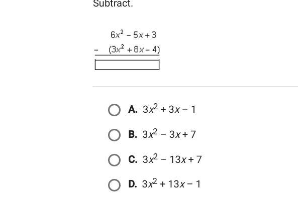 Subtract the problem below.-example-1