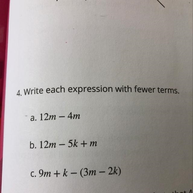 Write each expression with fewer terms-example-1