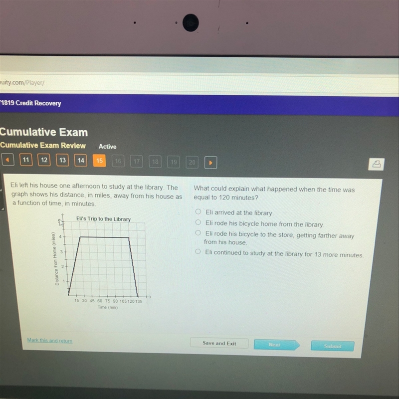 What could explain what happened when the time was equal to 120 minutes-example-1