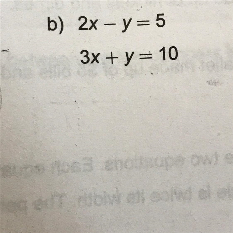 Solve the system algebraically!!! Please helppp!! 20pnts-example-1