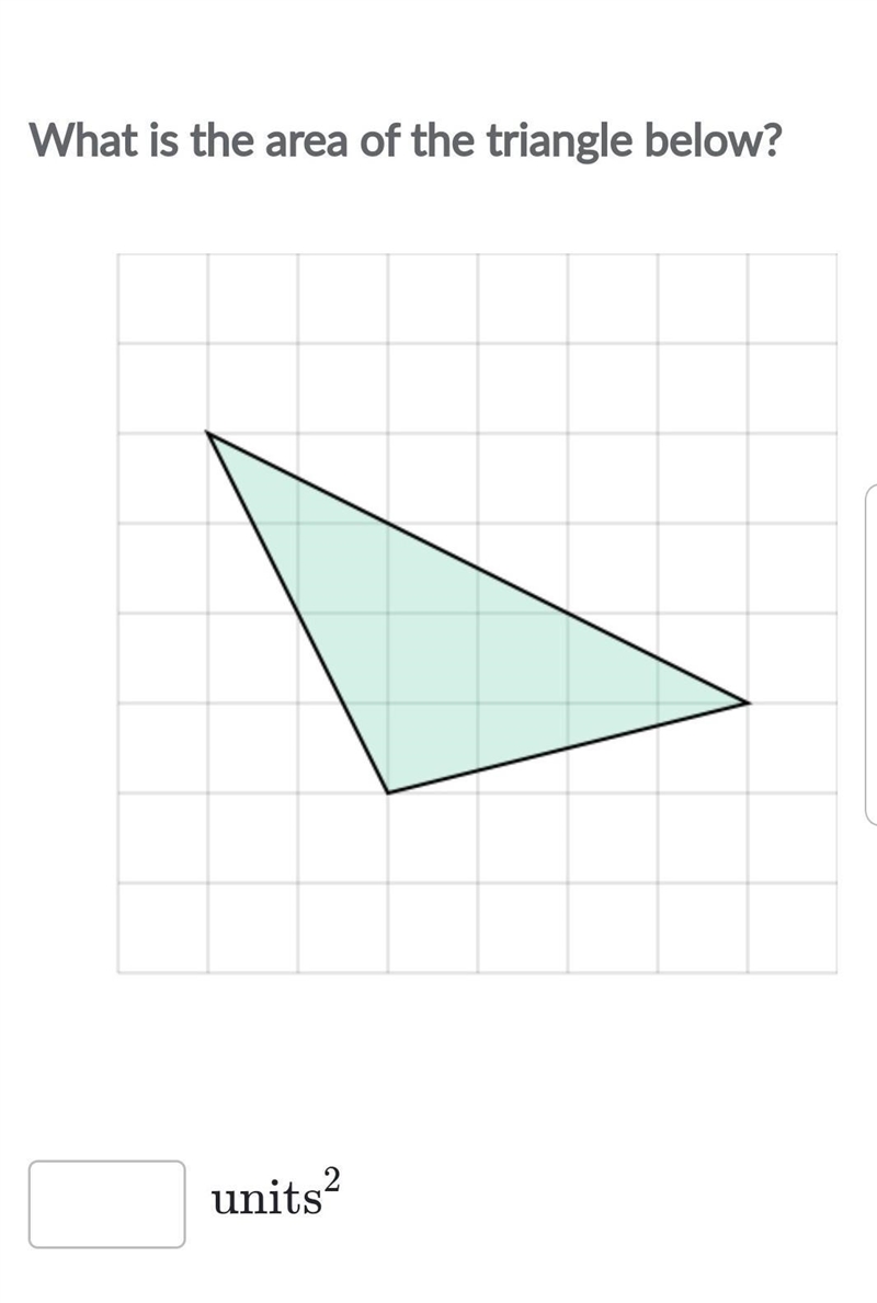 What is the area of the triangle below?​-example-1