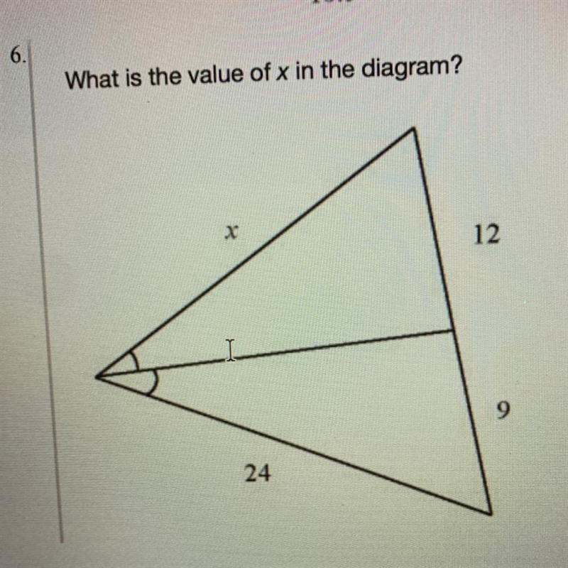 What is the value of X in the diagram-example-1