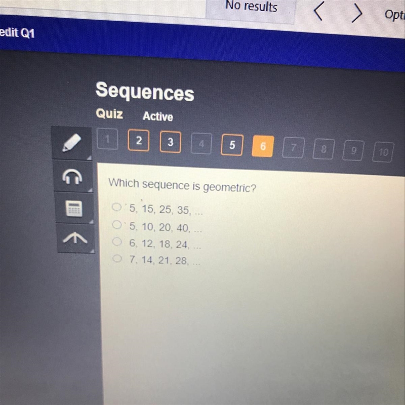 Which sequence is geometric?-example-1