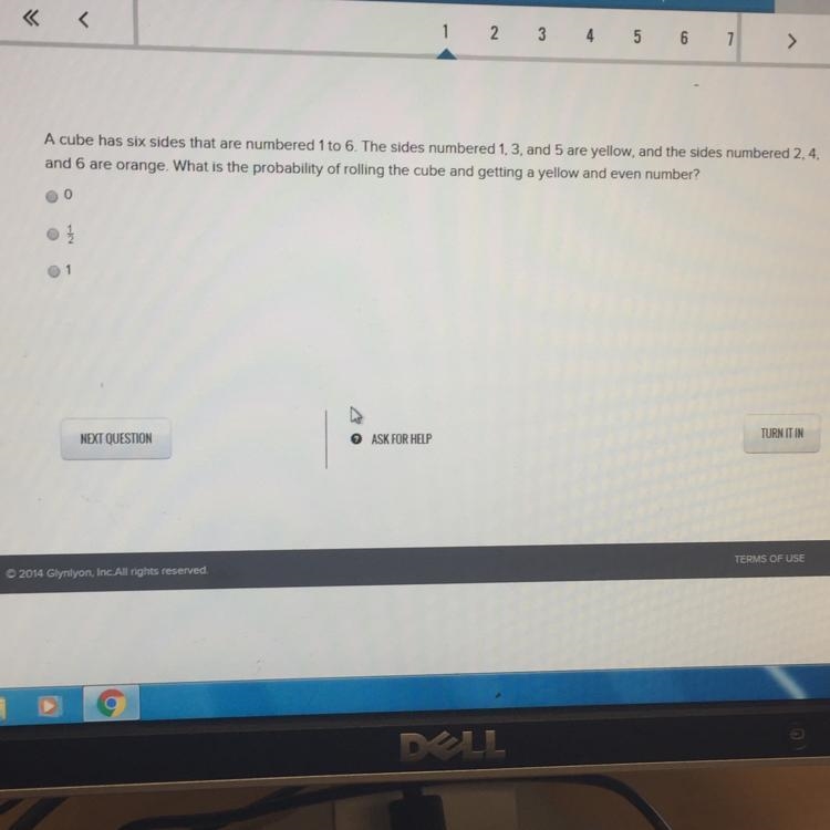 A cube has six sides that are numbered 1 to 6-example-1