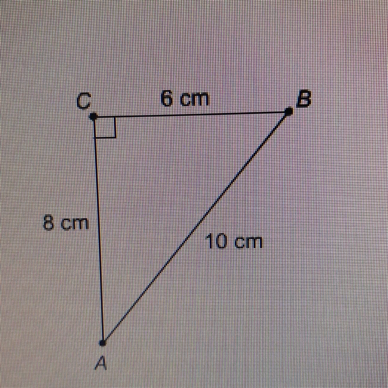 What is the value of tan A? A) 8/10 B)6/10 C)8/6 D)6/8-example-1