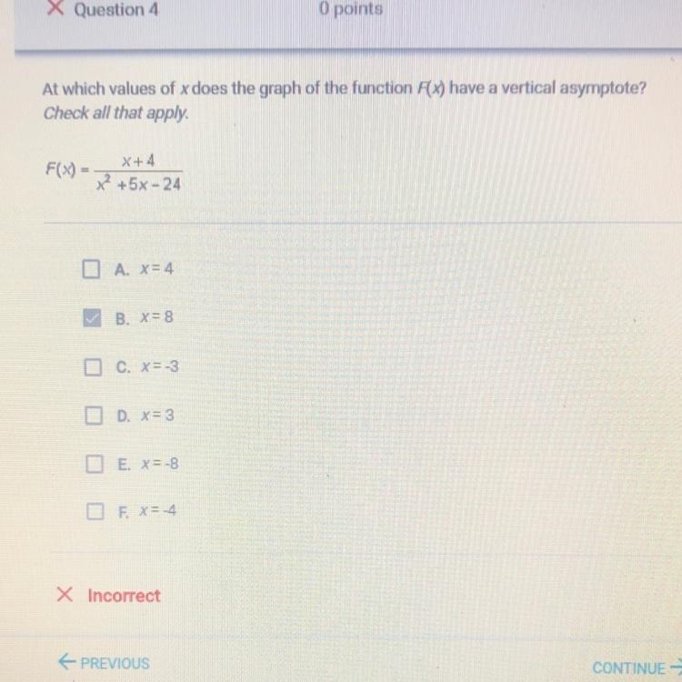 At which value of x does the graph of the function F(x) have a vertical asymptote-example-1