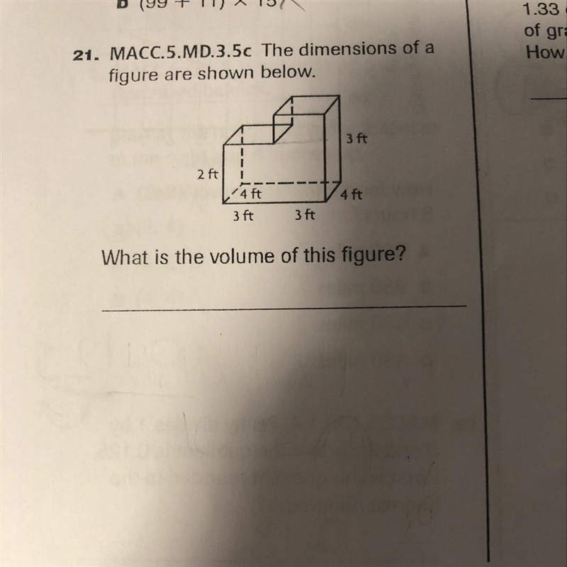 The dimensions of a figure are shown below. Cuestion 21-example-1