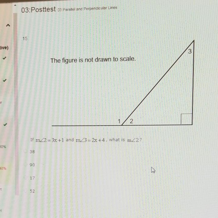 If angle 2=3x +1 and angle 3=2x +4 what is angle 2​-example-1