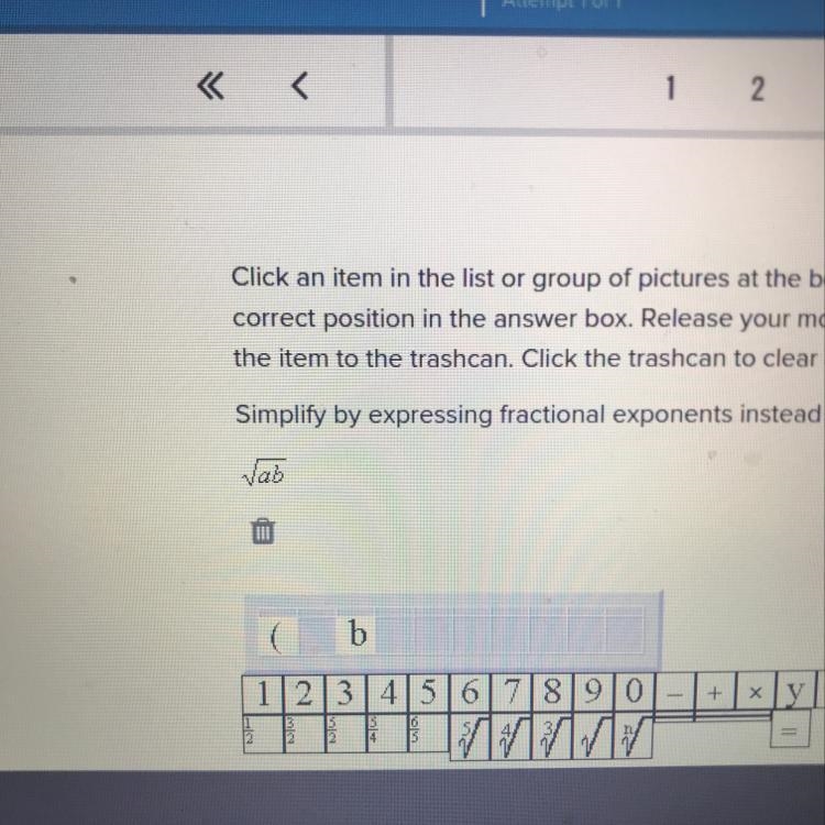 Simplify by expressing fractional exponents instead of radicals-example-1