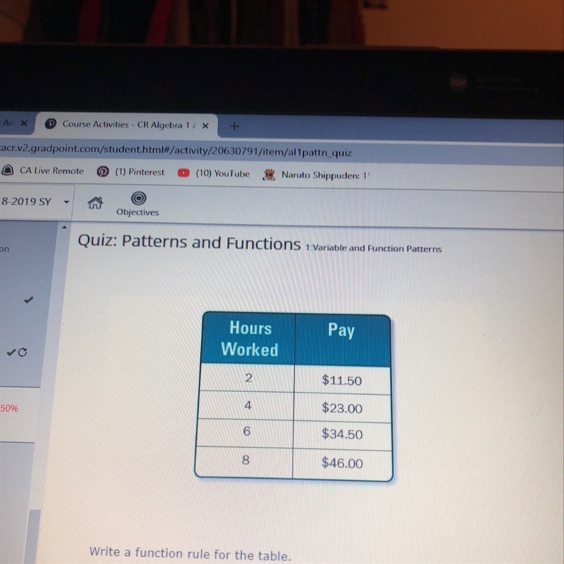 Write a function rule for the table-example-1