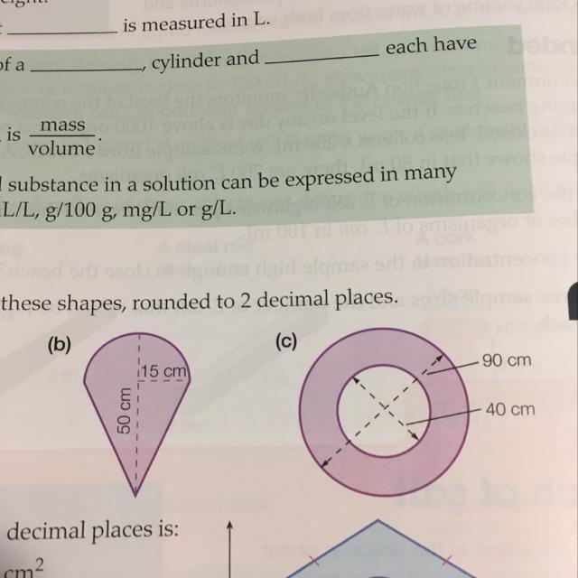 Find the area for these 2 shapes (b&c)-example-1