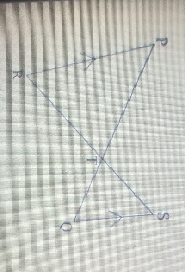 The figure below shows segments PQ and RS which intersect at point t. Segment PR is-example-1