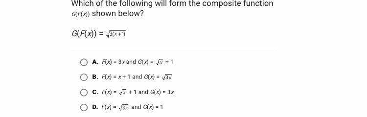 Which will form a composite function?-example-1