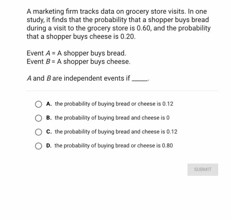 A and B are independent events if...-example-1