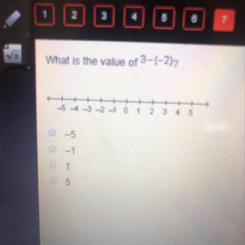 What is the value of 3-(-2)?-example-1