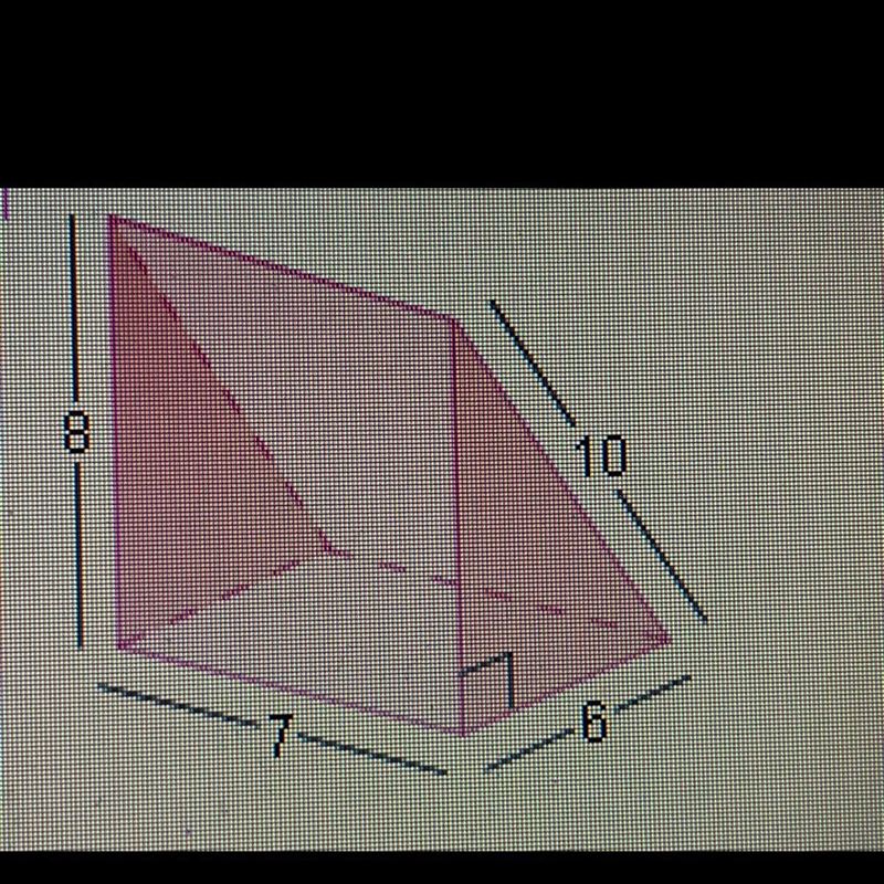 Find the volume of the prism: A) 168 units cubed B) 168 units squared C) 210 units-example-1