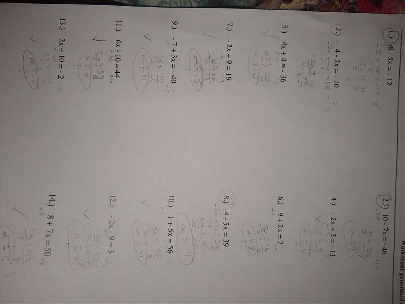 I need help with these equsrions. ignore my answers and do all if them pls​-example-1