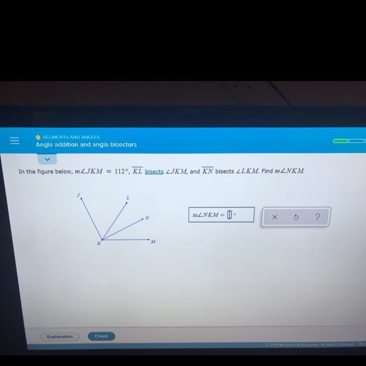 Angle addition and angle bisectors. Can someone help me ?!-example-1