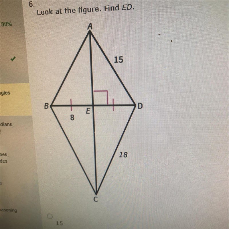 A)15 B)8 C)16 D)18 I Need The Answer Plz I would really appreciate it Geometry it-example-1