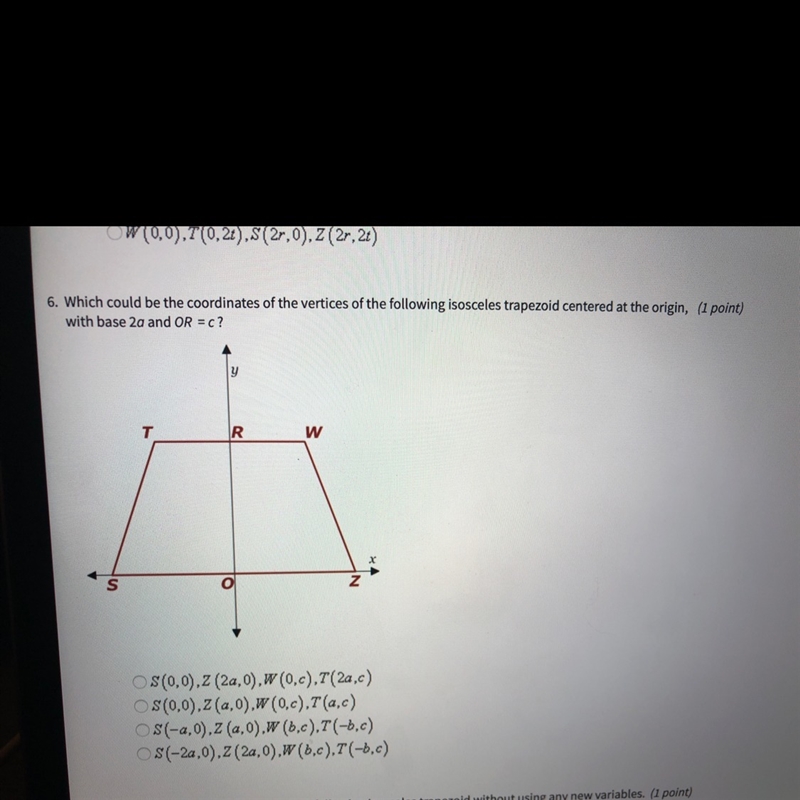 A B C D Which is my answer ^-example-1