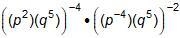 Which is the simplified form of the expression? a) 1/q^30 b) q^30 c) p^12/q^60 d) p-example-1